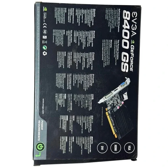 EVGA GeForce 8400 GS 1024MB DDR3 Graphics Video Card Low Profile - Picture 1 of 8